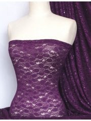 Lilac Stretch Lace Fabric